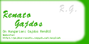 renato gajdos business card